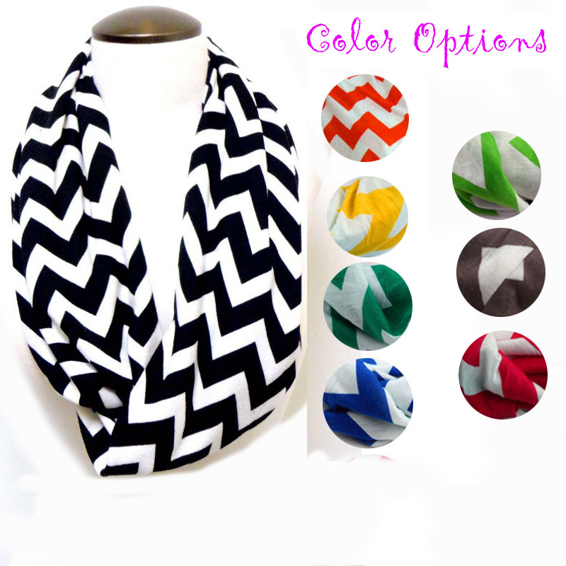 Buy 2 Get 1 3 Different Colors, 2014 Popular Jersey Chveron Infinity Scarf